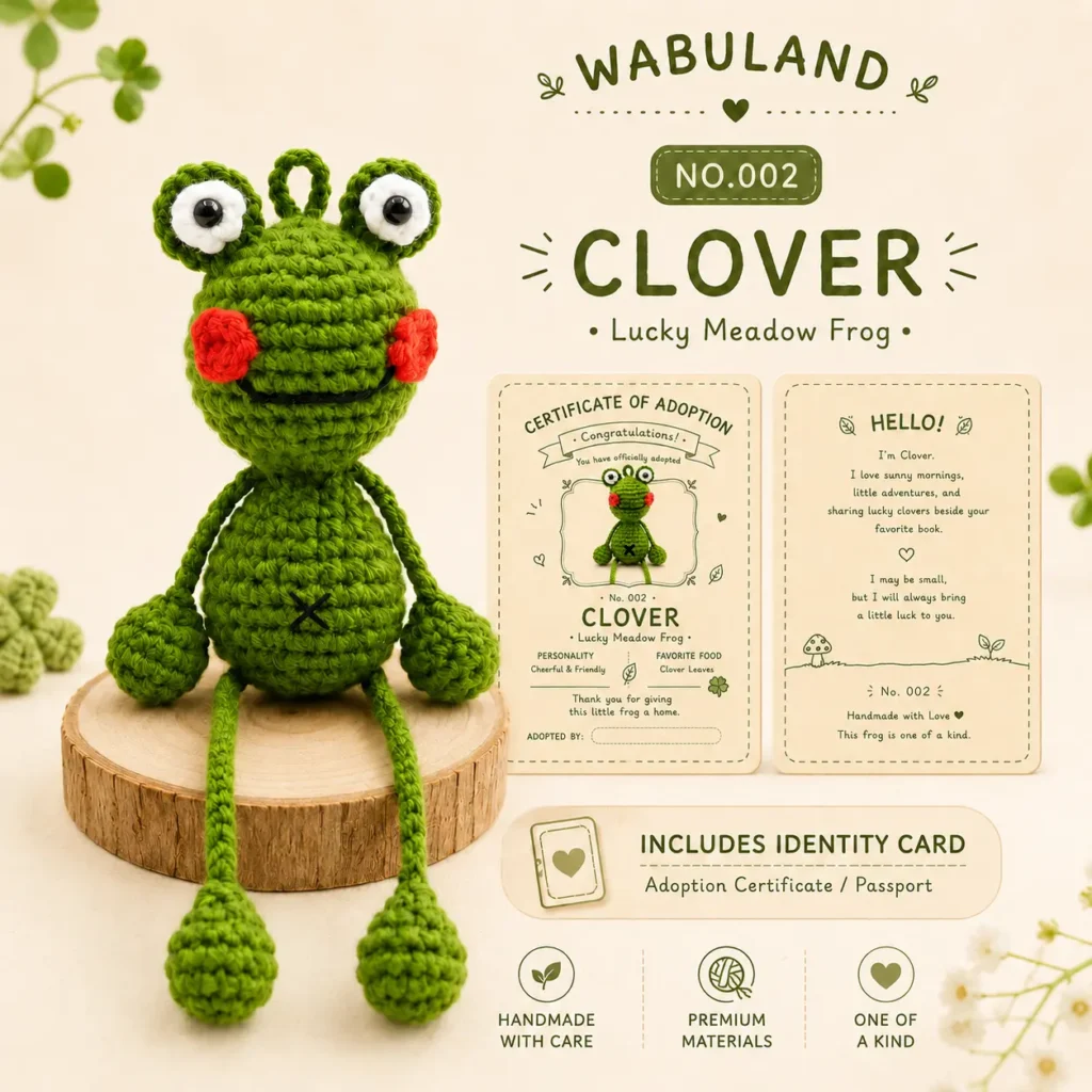 🐸  No.002 Clover – A Handmade Resident of Wabuland